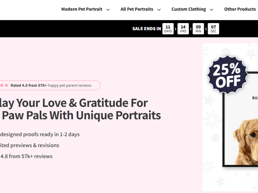 Crown and Paw homepage banner trust and discount creative