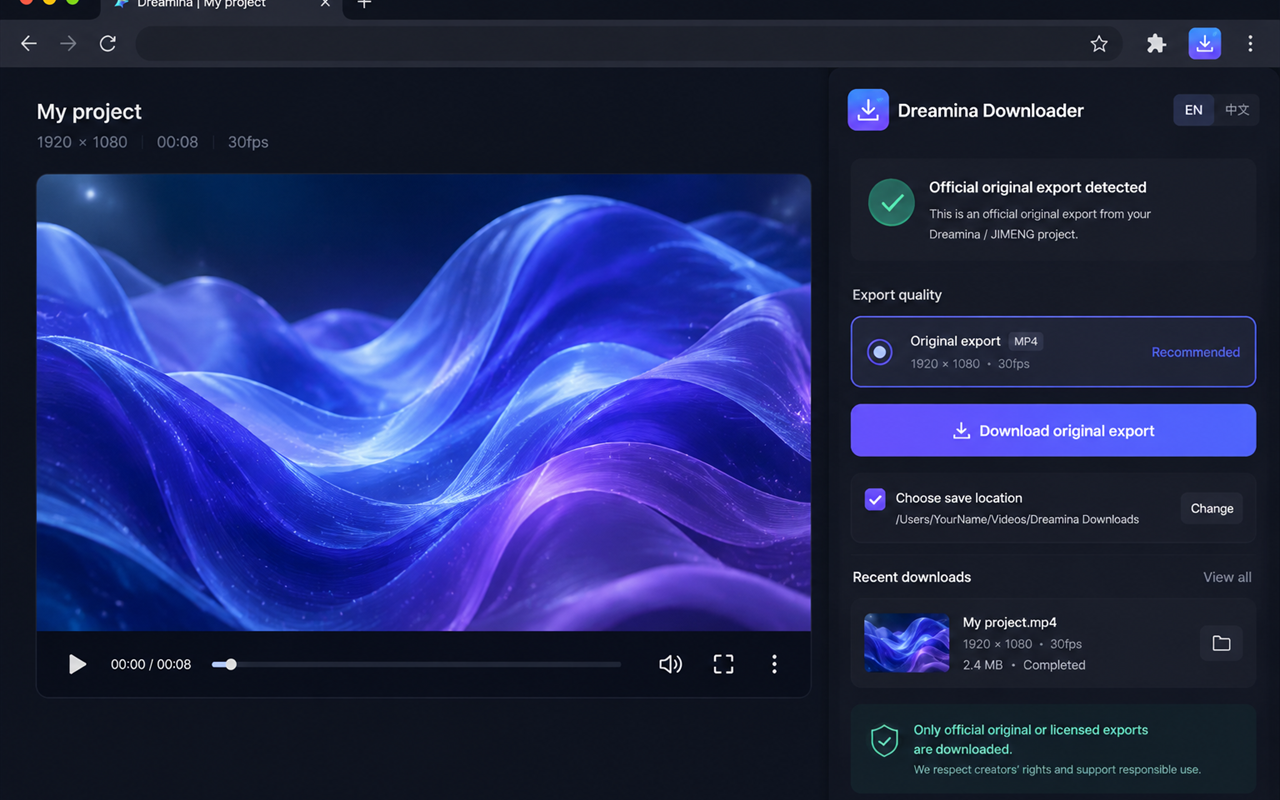 How to Download Your Own Dreamina Videos: Step-by-Step Chrome Extension Guide