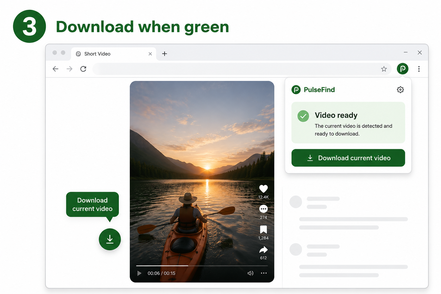 Step 3: Download when the PulseFind button turns green