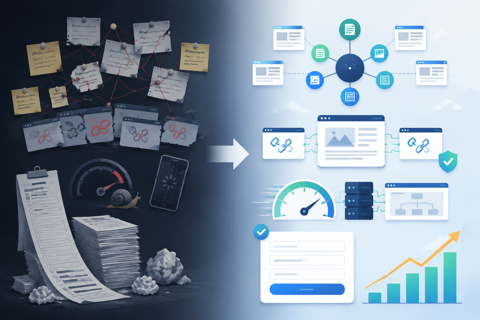 Transformation from fragmented SEO work to an organized SEO growth and conversion system